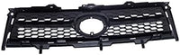 Front Grille Assembly Textured Shell And Insert + Bumper Upper & Lower Grilles Plastic Direct Replacement Compatible With 2009-2012 Toyota RAV4 TO1036114 TO1036115 TO1200315