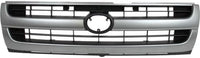 Front Grille Assembly Painted Silver Shell With Black Insert Plastic Direct Replacement Compatible With 1997-2000 Toyota Tacoma TO1200204 5310004060