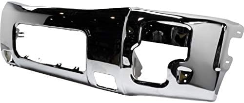Front Bumper Face Bar Chrome Steel Direct Replacement Compatible With 2004-2015 Nissan Titan / 2005-2007 Armada NI1002136 62022ZR08A