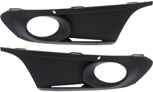 Set Of 2 Front Fog Light Molding Primed Plastic Left Driver & Right Passenger Side Direct Replacement Compatible With 2011-2014 Volkswagen Jetta VW1039120 VW1038120