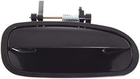 Set Of 2 Rear Exterior Door Handle Smooth Black Plastic Without Keyhole Right Passenger & Left Driver Side Direct Replacement Compatible With 1996-2000 Honda Civic HO1521101 HO1520101