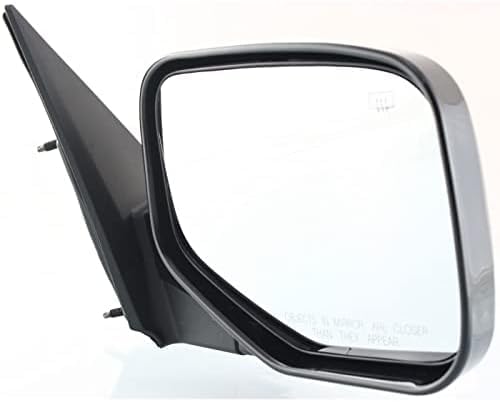 Set Of 2 Front Power Mirror Manual Folding Heated Primed Plastic Right Passenger & Left Driver Side Direct Replacement Compatible With 2006-2014 Honda Ridgeline HO1320232 HO1321232