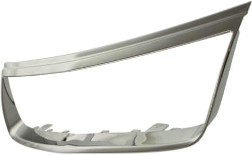 Front Bumper Upper Grille Shell And Insert & Molding Chrome Plastic Direct Replacement Compatible With 2006-2008 Chevrolet Malibu GM1200558 GM1210110 15266336 15853884