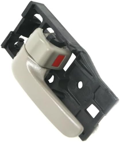 Set of 2 Front Interior Door Handle Beige Fawn with Lock Plastic Left Driver & Right Passenger Side Direct Replacement Compatible with 2000-2006 Toyota Tundra TO1353187 TO1352187