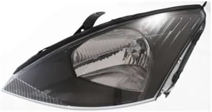 Set of 2 Front Headlight Assembly With Gray Interior Right Passenger & Left Driver Side Direct Replacement Compatible With 2003-2004 Ford Focus FO2502199 FO2503199 3S4Z13008AD