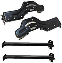 Set Of 4 Front Bumper Side + Cover Bracket Left Driver & Right Passenger Side Direct Replacement Compatible With 2004-2007 Nissan Titan NI1032104 NI1032104 NI1066130 NI1067130