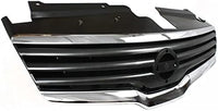 Front Grille Assembly Chrome Shell & Painted Dark Gray Insert Direct Replacement Compatible With 2007-2009 Nissan Altima NI1200221 62070ZN50A