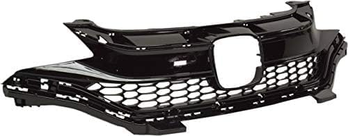 Front Bumper Upper Grille Primed Shell And Insert Plastic Direct Replacement Compatible With 2018-2020 Honda Fit HO1200237 71121T5RA50