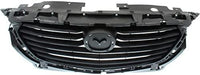 Front Grille Assembly Textured Gray Shell and Insert Plastic Direct Replacement Compatible With 2016-2020 Mazda CX-3 MA1200206 D10J50710H