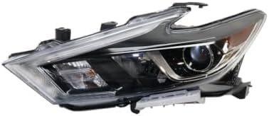 Set Of 2 Front Head Light Assembly Plastic Left Driver & Right Passenger Side Direct Replacement Compatible With 2016-2018 Nissan Maxima NI2503235 NI2502235 260104RF9B 260104RF0B