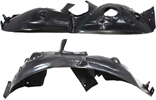 Set Of 2 Front Fender Liner Plastic Left Driver & Right Passenger Side Direct Replacement Compatible With 2007-2015 Mini Cooper MC1248102 MC1249102 51717207578-PFM 51717207577-PF