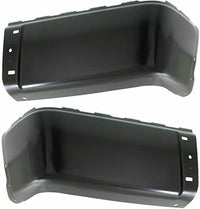 Set Of 2 Rear Bumper End Cap Steel Left Driver & Right Passenger Side Direct Replacement Compatible With 2007-2013 Chevrolet Silverado/GMC Sierra Full Size Pickup GM1105151