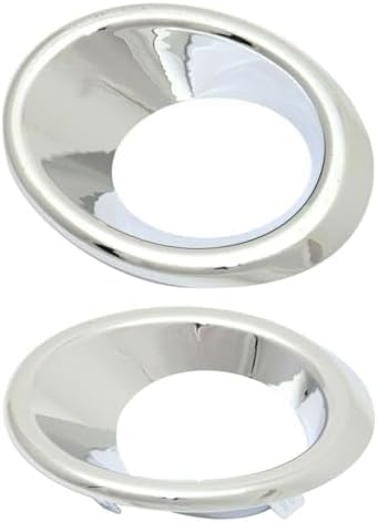 Set Of 2 Front Fog Light Molding Chrome Plastic Left Driver & Right Passenger Side Direct Replacement Compatible With 2013-2016 Nissan Pathfinder NI1039138 NI1038138