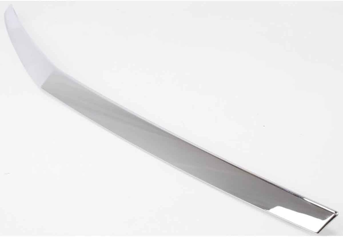 Front Bumper Cover Primed Plastic + Grille Chrome Shell and Insert + Chrome Molding + Fog Light Left & Right Side Direct Replacement Compatible With 2006-2011 Cadillac DTS