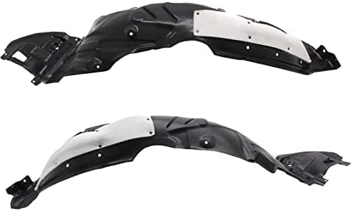 Set Of 2 Front Fender Liner Right Passenger & Left Driver Side Direct Replacement Compatible With 2017-2019 Toyota Corolla TO1248210 TO1249210 5387602660 5387502610