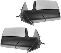 Set of 2 Front Mirror Manual Folding Non-Heated Chrome Plastic Right Passenger & Left Driver Side Direct Replacement Compatible With 2006-2011 Ford Ranger FO1320315 FO1321315