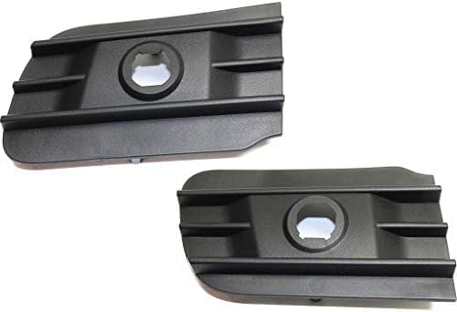 Set Of 2 Front Bumper Filler Textured Plastic Left Driver & Right Passenger Side Direct Replacement Compatible With 2016-2021 Nissan Titan XD NI1039144 NI1038144