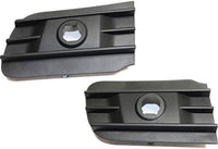 Set Of 2 Front Bumper Filler Textured Plastic Left Driver & Right Passenger Side Direct Replacement Compatible With 2016-2021 Nissan Titan XD NI1039144 NI1038144