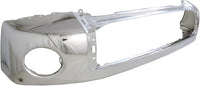 Front Bumper Face Bar Chrome Steel + Upper Cover + Lower Valance Panel + Outer Retainers Left Driver & Right Passenger Side Direct Replacement Compatible With 2010-2013 Toyota Tundra