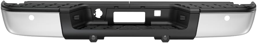 Rear Bumper Face Bar & Step Pad Chrome Steel Direct Replacement Compatible With 2007-2013 Chevrolet Silverado/GMC Sierra 1500 GM1103148 20899360-PFM