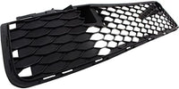 Front Bumper Grille Textured Plastic Direct Replacement Compatible With 2016-2017 Mitsubishi Lancer MI1036109 6402A399