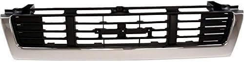 Front Grille Center Chrome Shell With Primed Insert Direct Replacement Compatible With 1989-1991 Toyota Pickup TO1200139 5311189138