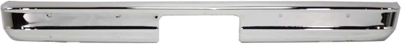 Rear Bumper Face Bar Chrome Steel Without Impact Strip Holes Direct Replacement Compatible With 1981-1987 Chevrolet & GMC C/K Series / 1981-1991 Suburban GM1102136 14021280