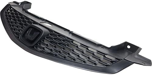Front Grille Assembly Primed Shell And Insert Direct Replacement Compatible With 2012-2013 Honda Civic HO1200209 71121TS8A01