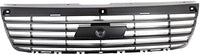 Front Bumper Upper & Lower Grille Primed Shell And Insert Plastic Direct Replacement Compatible With 2006-2008 Chevrolet Malibu GM1200537 GM1200558 15266333 15266336