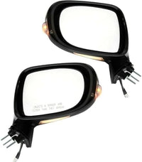 Set Of 2 Front Power Mirror Manual Folding Heated Primed Plastic Left Driver & Right Passenger Side Direct Replacement Compatible With 2009-2013 Lexus IS250 / IS350