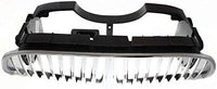 Front Grille Chrome Shell With Silver Insert Direct Replacement Compatible With 1998-2002 Lincoln Town Car FO1200349 XW1Z8200AA