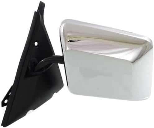 Set Of 2 Front Mirror Manual Adjust & Folding Non-Heated Chrome Left Driver & Right Passenger Side Direct Replacement Compatible With 1982-1993 Chevrolet S10 Pickup / 1983-1994 Blazer