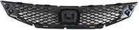 Front Grille Insert Primed With Chrome Molding Plastic Direct Replacement Compatible With 2008-2010 Honda Accord HO1200192 HO1210123 71121TE0A01 71122TE0A01