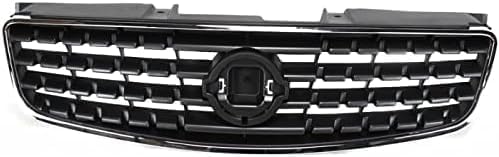 Front Grille Chrome Shell With Painted Dark Gray Insert Direct Replacement Compatible With 2005-2006 Nissan Altima NI1200213 62070ZB000