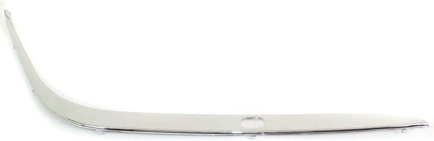 Set Of 2 Front Bumper Outer Cover Molding Chrome Plastic Left Driver & Right Passenger Side Direct Replacement Compatible With 1995-2001 BMW 7-Series BM1047104 BM1046104