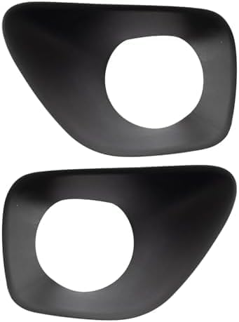 Set Of 2 Front Fog Light Molding Primed Plastic Without Chrome Trim Left Driver & Right Passenger Side Direct Replacement Compatible With 2011-2013 Jeep Grand Cherokee