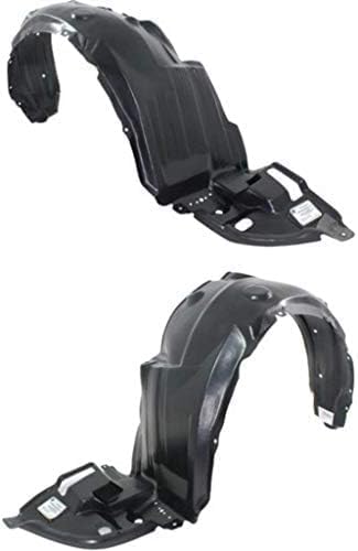 Set Of 2 Front Fender Liner Plastic Left Driver & Right Passenger Side Direct Replacement Compatible With 2011-2013 Toyota Corolla TO1249162 TO1248162 5387502370 5387602370