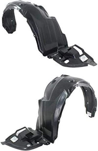 Set Of 2 Front Fender Liner Plastic Left Driver & Right Passenger Side Direct Replacement Compatible With 2011-2013 Toyota Corolla TO1249162 TO1248162 5387502370 5387602370