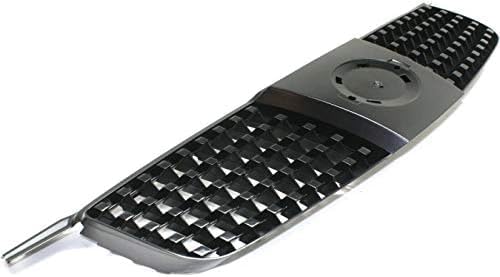 Front Grille Gray Shell And Insert Plastic Direct Replacement Compatible With 2004-2006 Nissan Sentra NI1200214 NI1200218 620706Z500 620706Z51A