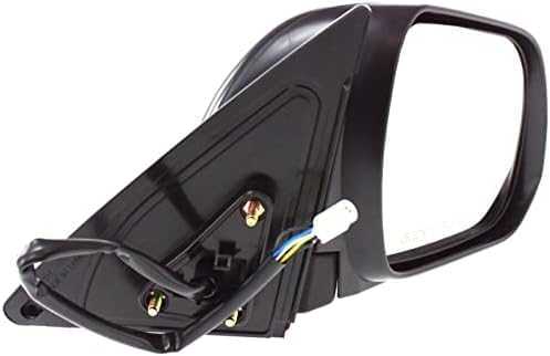 Set Of 2 Front Power Mirror Manual Folding Heated Primed Plastic Right Passenger & Left Driver Side Direct Replacement Compatible With 2008-2013 Toyota Highlander TO1320246 TO1321246