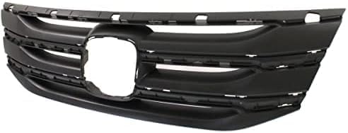 Front Grille Frame Surround Molding Textured Gray Plastic Direct Replacement Compatible With 2011-2013 Honda Odyssey HO1202107 75102TK8A01