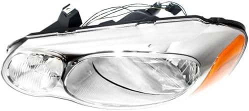 Set Of 2 Front Headlight Assembly Halogen Right Passenger & Left Driver Side Direct Replacement Compatible With 2004-2006 Chrysler Sebring CH2502150 CH2503150 4806037AF 4806036AF