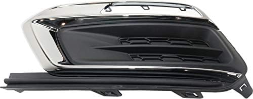 Set Of 2 Front Fog Light Cover Plastic Left Driver & Right Passenger Side Direct Replacement Compatible With 2015 Chevrolet Cruze / 2016 Cruze Limited GM1039184 GM1038184