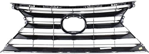 Front Grille Painted Silver Shell And Insert Plastic Direct Replacement Compatible With 2015-2017 Lexus NX200t / NX300h LX1200172 5311178010