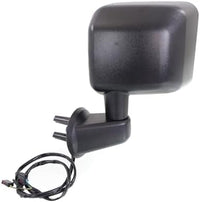 Front Power Mirror Manual Folding Heated Textured Plastic Left Driver Side Direct Replacement Compatible With 2015-2018 Jeep Wrangler CH1320390 68249847AD 68249847AC