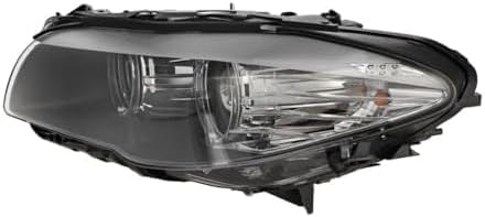 Front Headlight Assembly Halogen Left Driver Side Direct Replacement Compatible With 2011-2013 BMW 5-Series BM2502174 63117203243