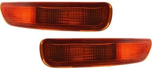 Set Of 2 Front Turn Signal Light Assembly Plastic Left Driver & Right Passenger Side Direct Replacement Compatible With 1993-1997 Toyota Corolla TO2531103 TO2530103