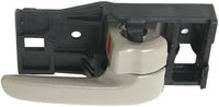 Set of 2 Front Interior Door Handle Beige Fawn with Lock Plastic Left Driver & Right Passenger Side Direct Replacement Compatible with 2000-2006 Toyota Tundra TO1353187 TO1352187