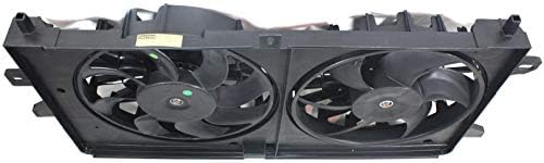 Front Radiator Dual Cooling Fan Assembly Plastic Direct Replacement Compatible with 2004-2008 Pontiac Grand Prix / 2005-2009 Buick Lacrosse GM3115180 89019107-PFM 89018446-PFM