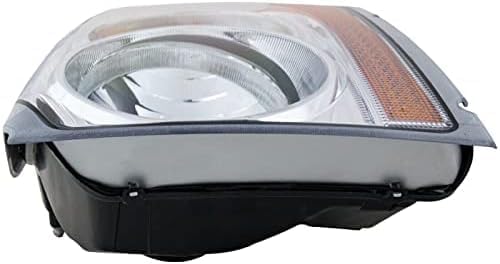 Set of 2 Front Headlight Assembly Interior Chrome Right Passenger & Left Driver Side Direct Replacement Compatible With 2004-2005 Dodge Durango CH2502147 CH2503147 55077721AD